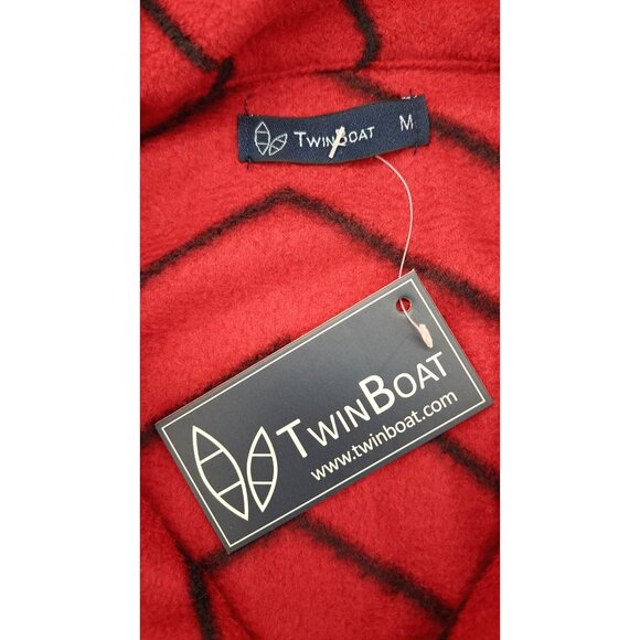 Noble Mount Pajamas Women Size Medium Microfleece Long Sleeve Black Red Chevron - Picture 4 of 9